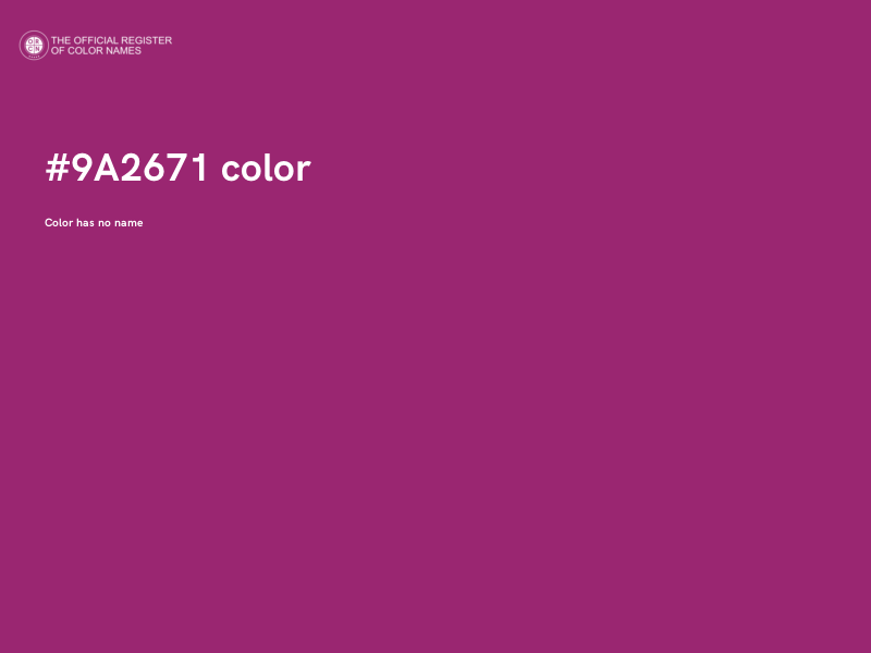 #9A2671 color image