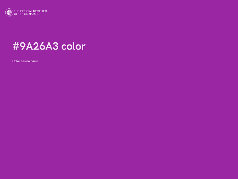 #9A26A3 color image