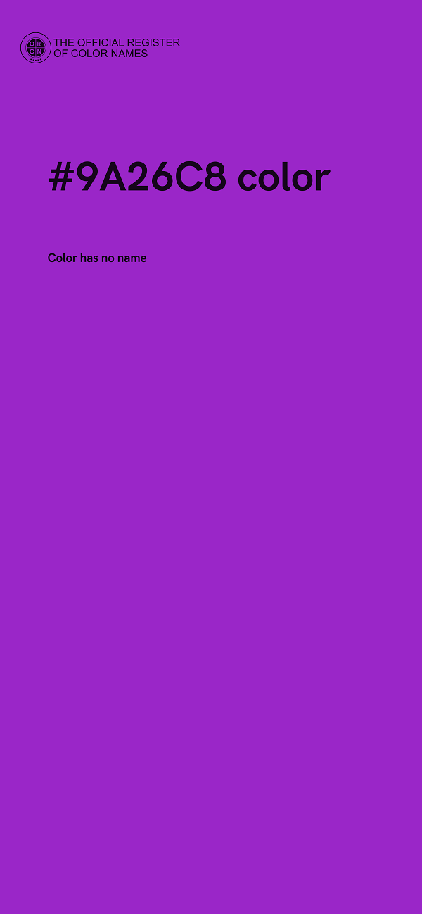 #9A26C8 color image
