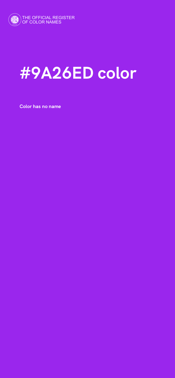 #9A26ED color image