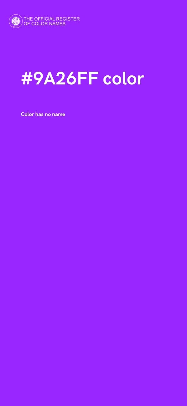 #9A26FF color image