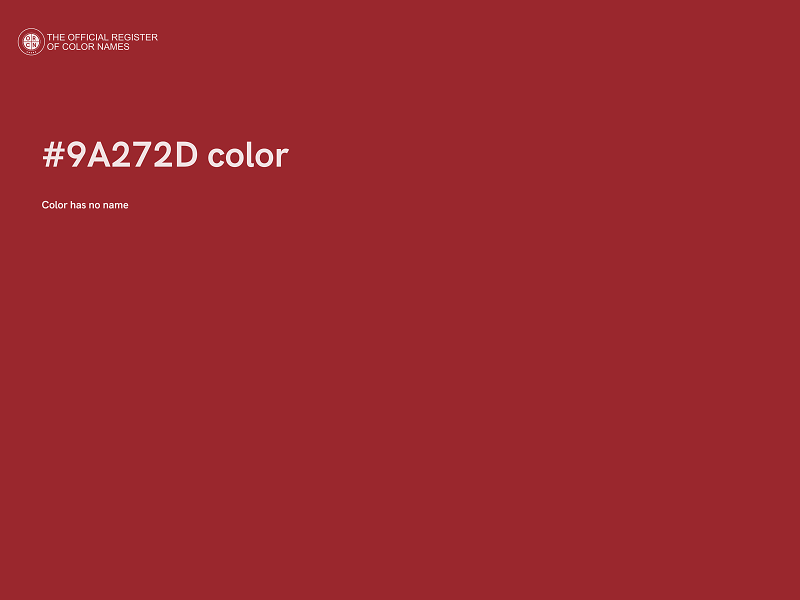 #9A272D color image