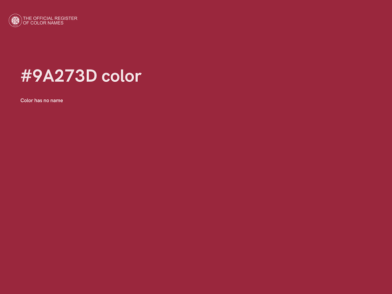 #9A273D color image