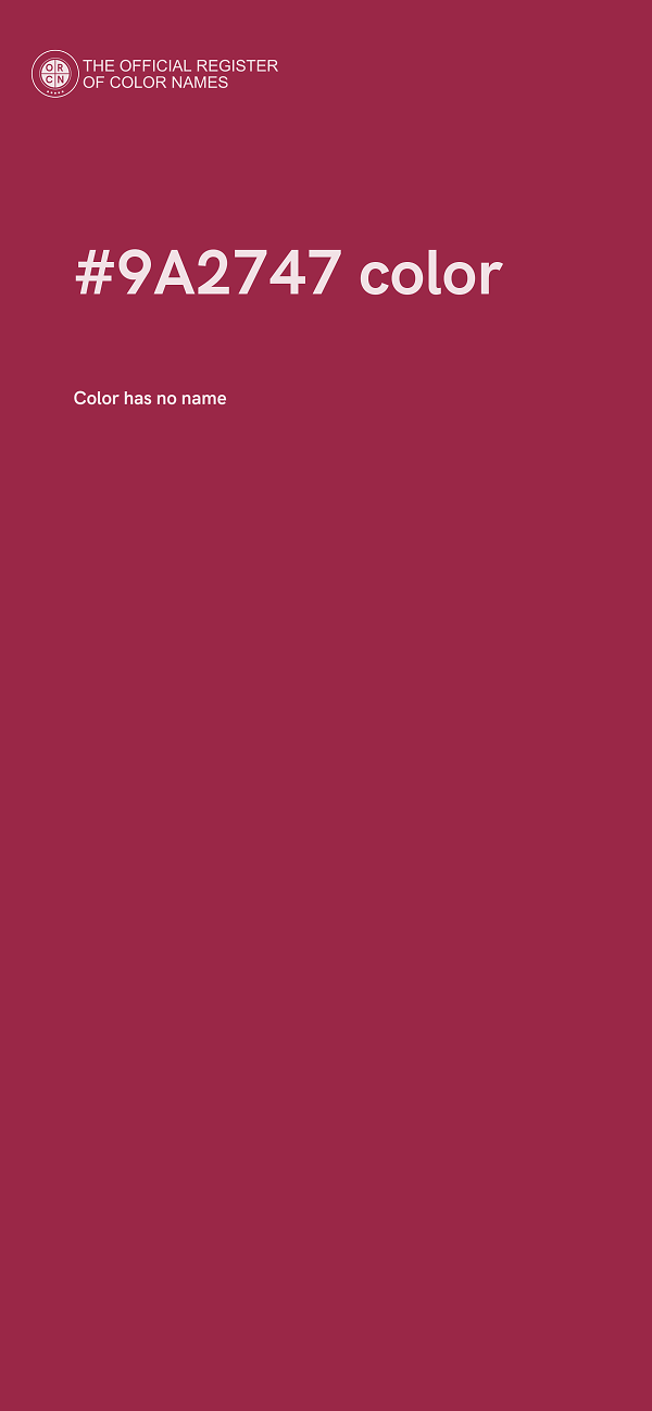 #9A2747 color image