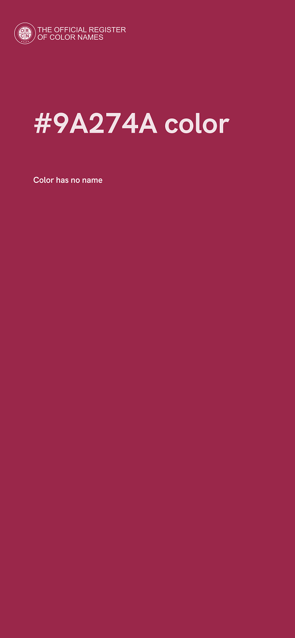 #9A274A color image