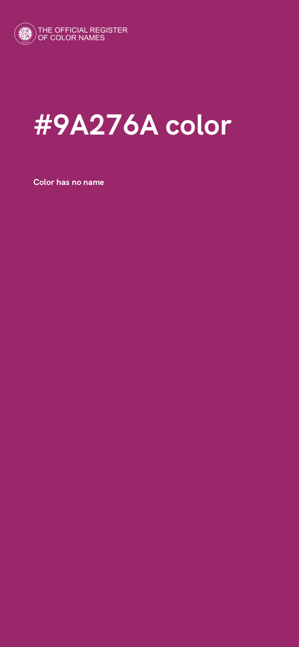 #9A276A color image