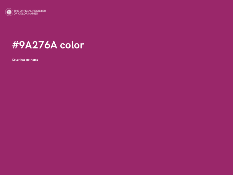 #9A276A color image