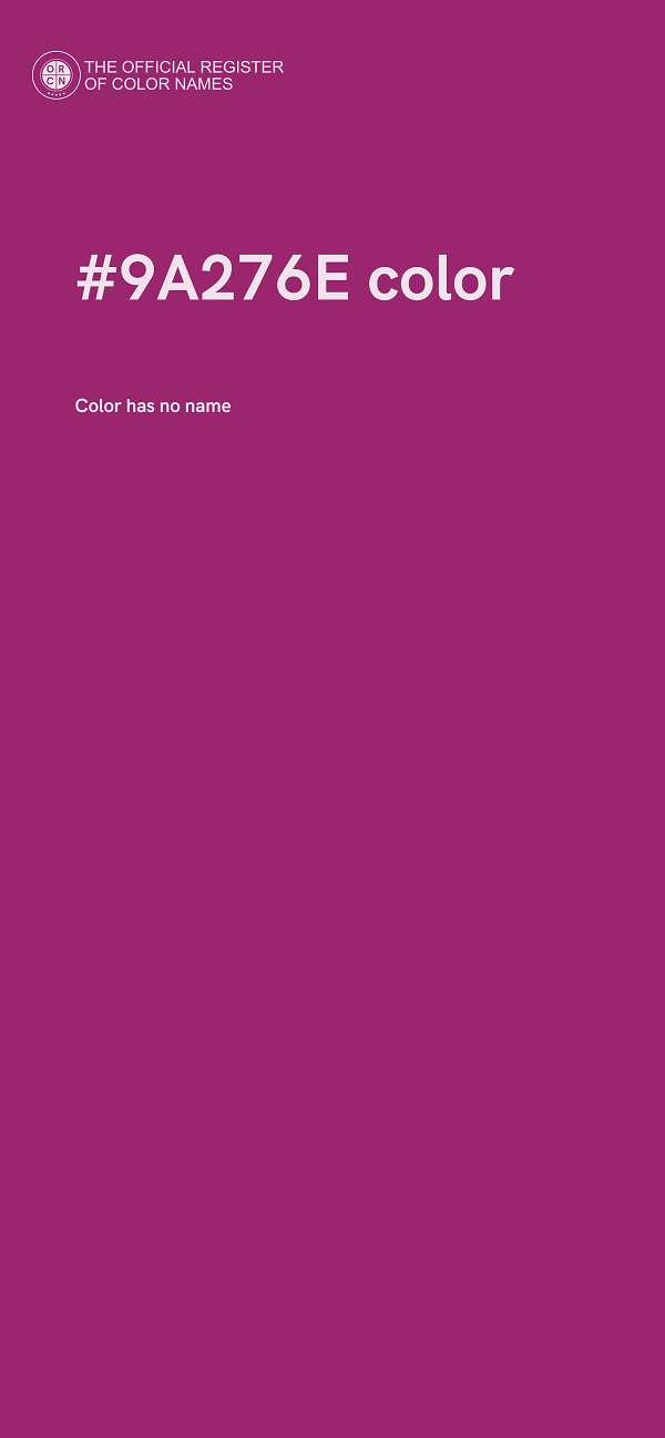 #9A276E color image