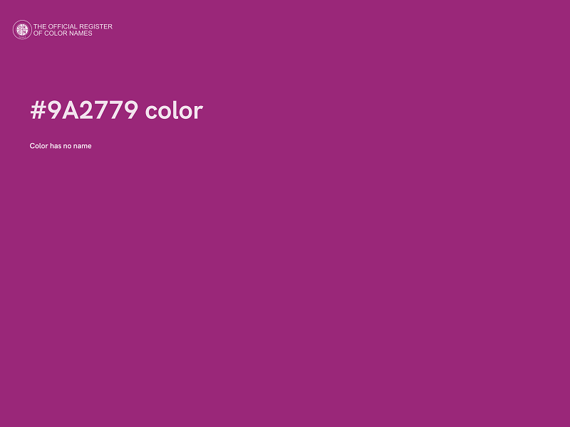 #9A2779 color image