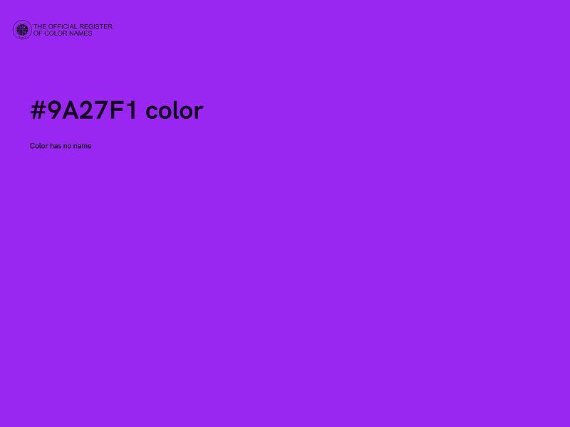 #9A27F1 color image