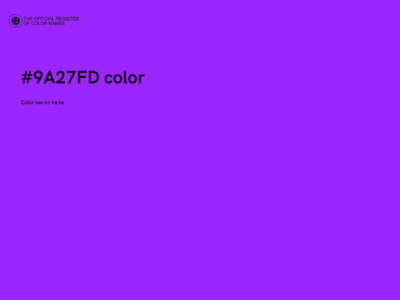#9A27FD color image