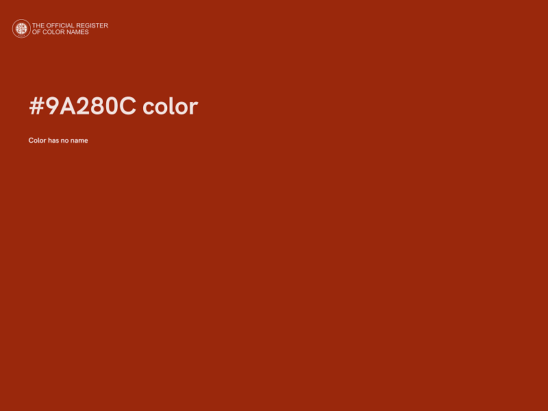 #9A280C color image