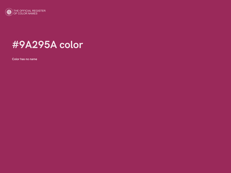 #9A295A color image