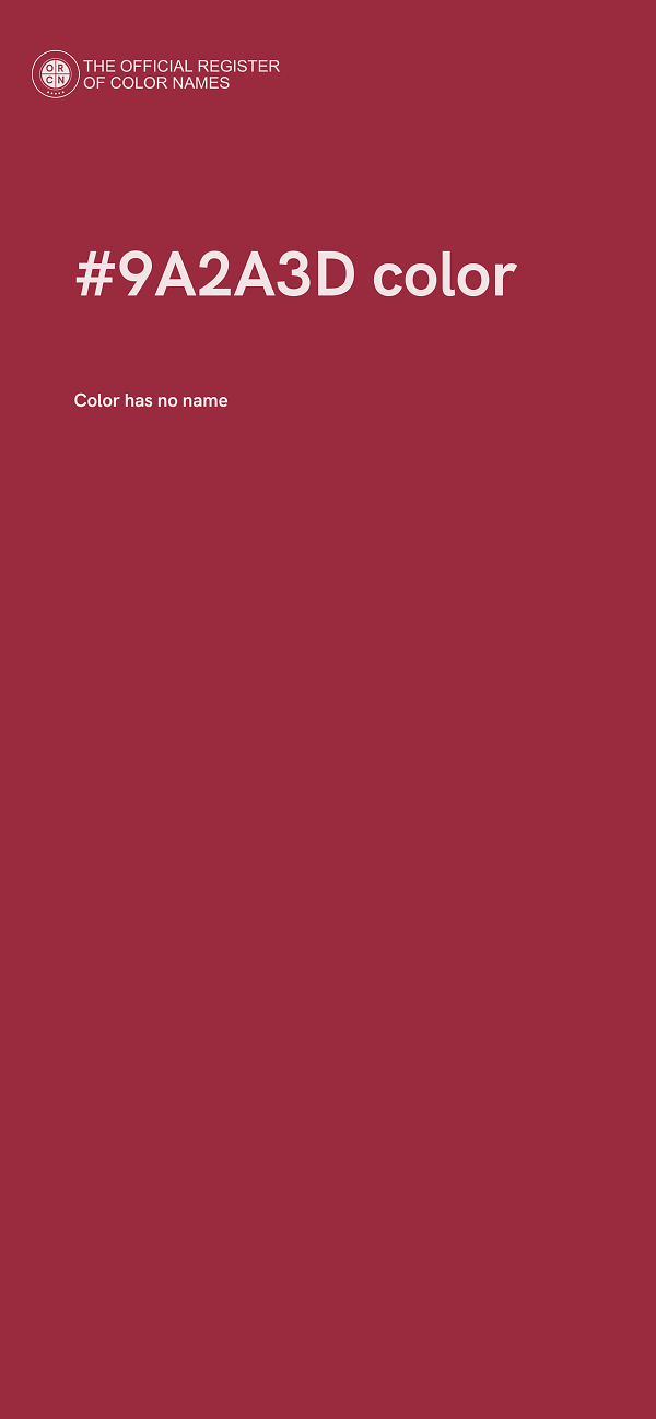 #9A2A3D color image