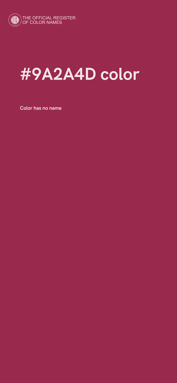 #9A2A4D color image