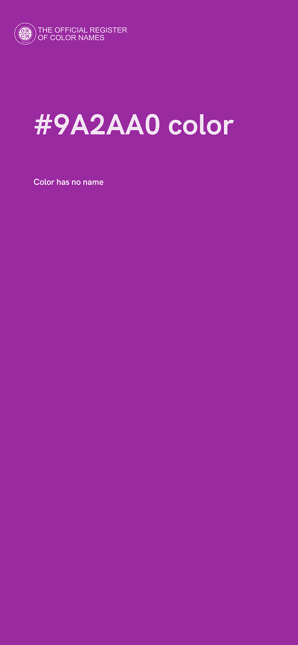 #9A2AA0 color image
