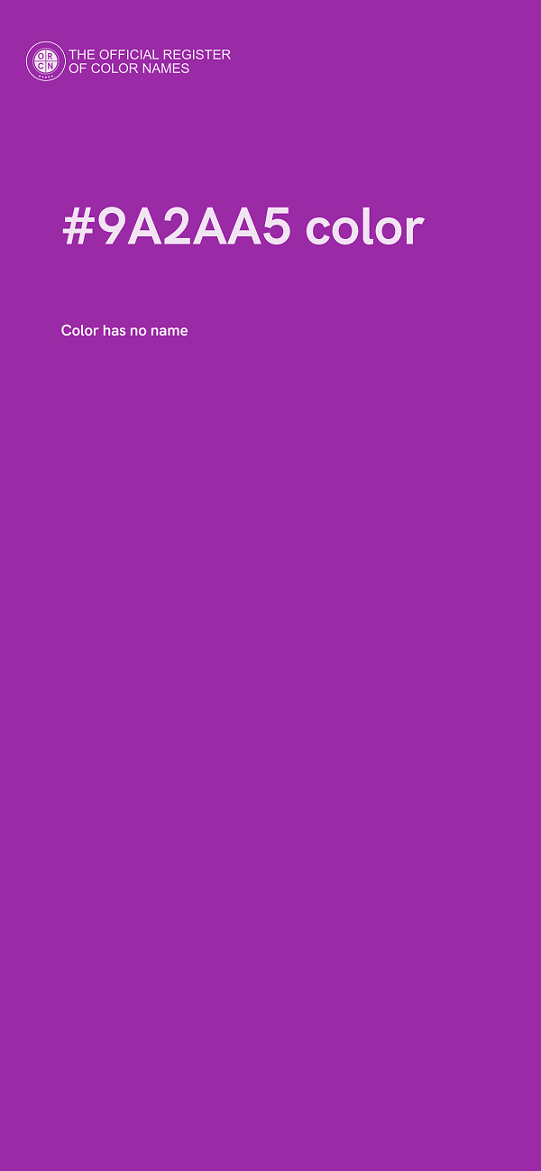 #9A2AA5 color image