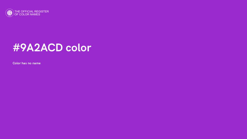 #9A2ACD color image