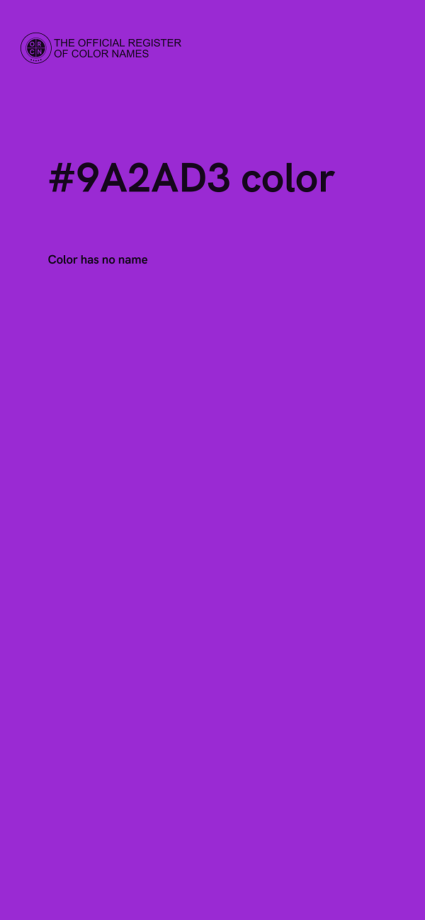 #9A2AD3 color image