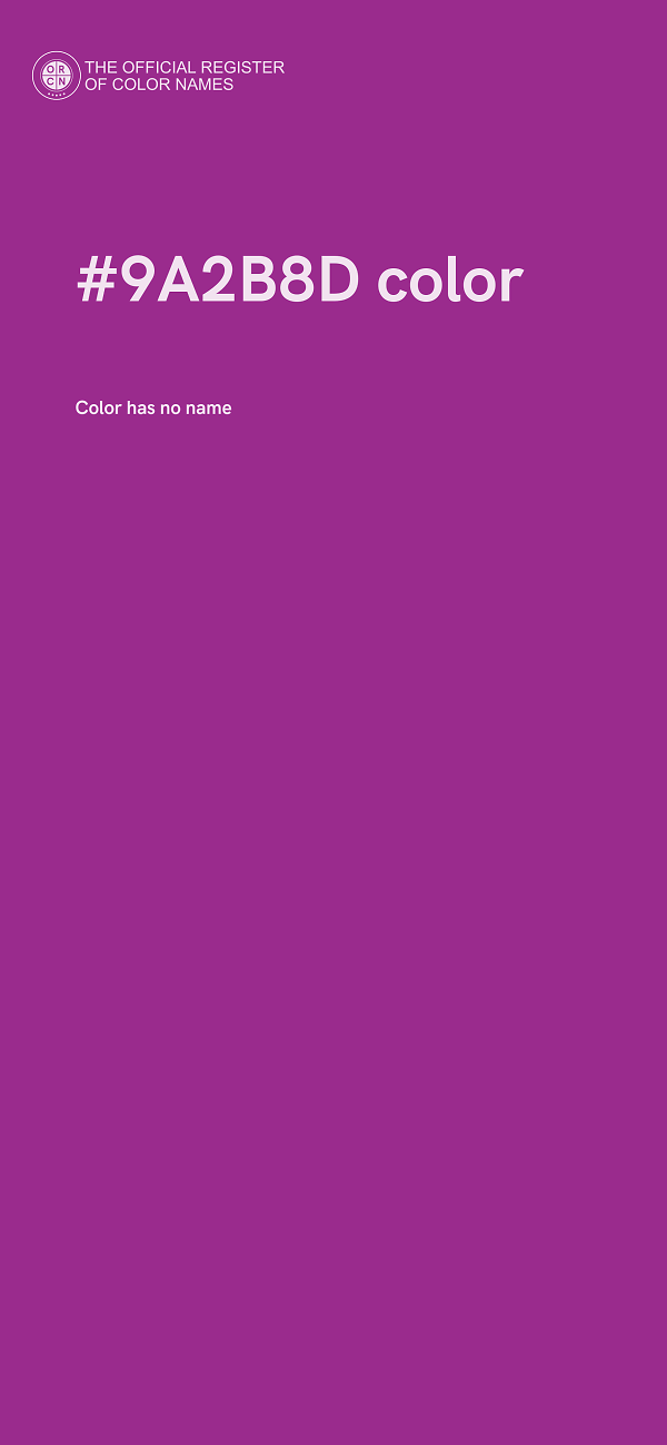 #9A2B8D color image