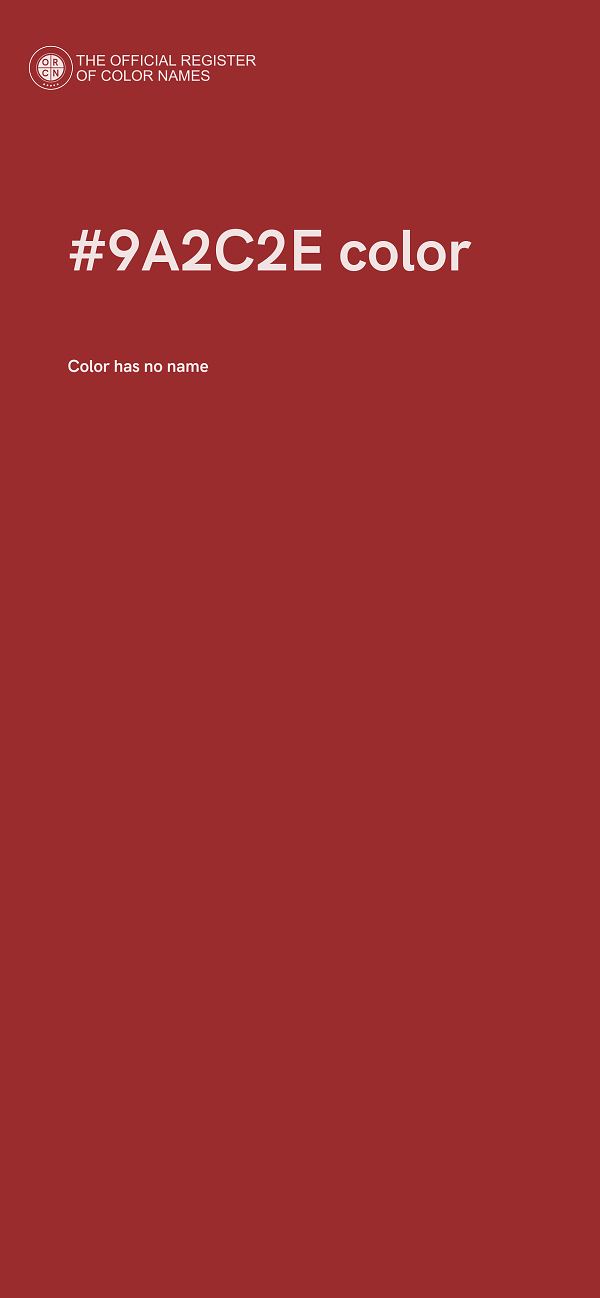 #9A2C2E color image