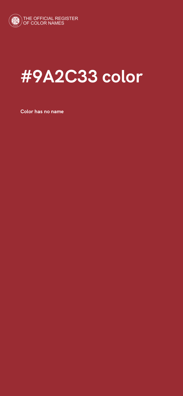 #9A2C33 color image