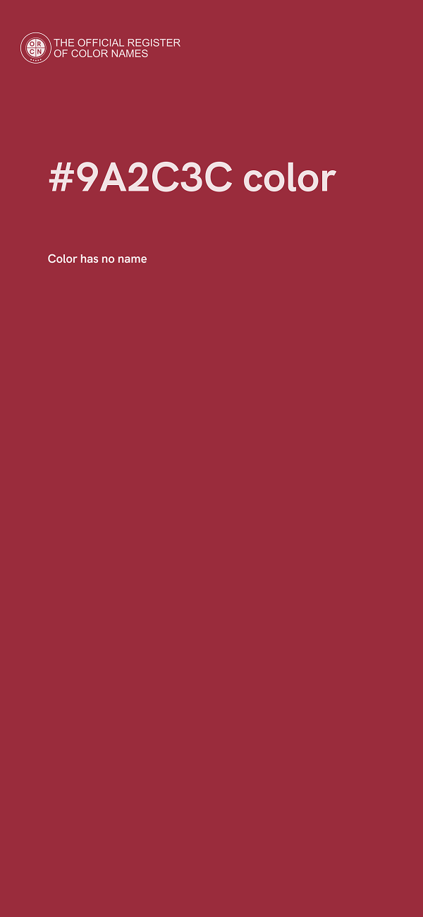 #9A2C3C color image