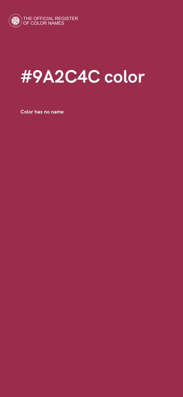 #9A2C4C color image