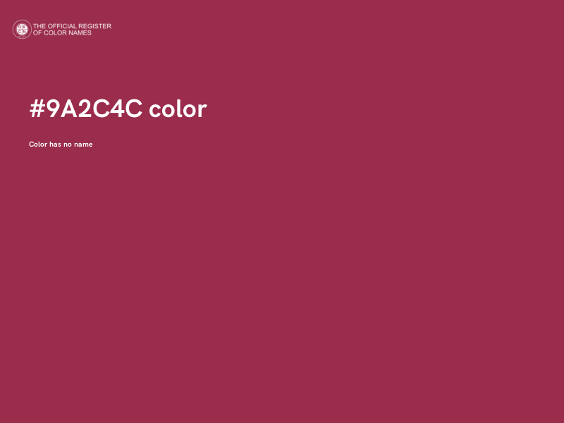 #9A2C4C color image