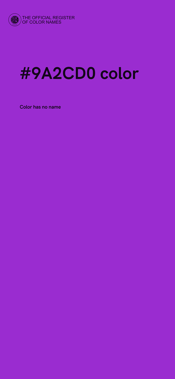 #9A2CD0 color image