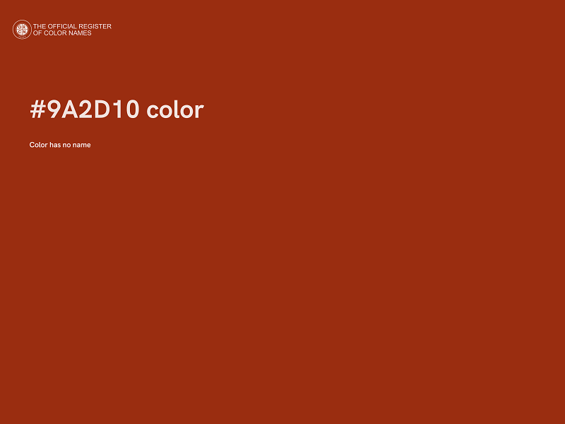 #9A2D10 color image