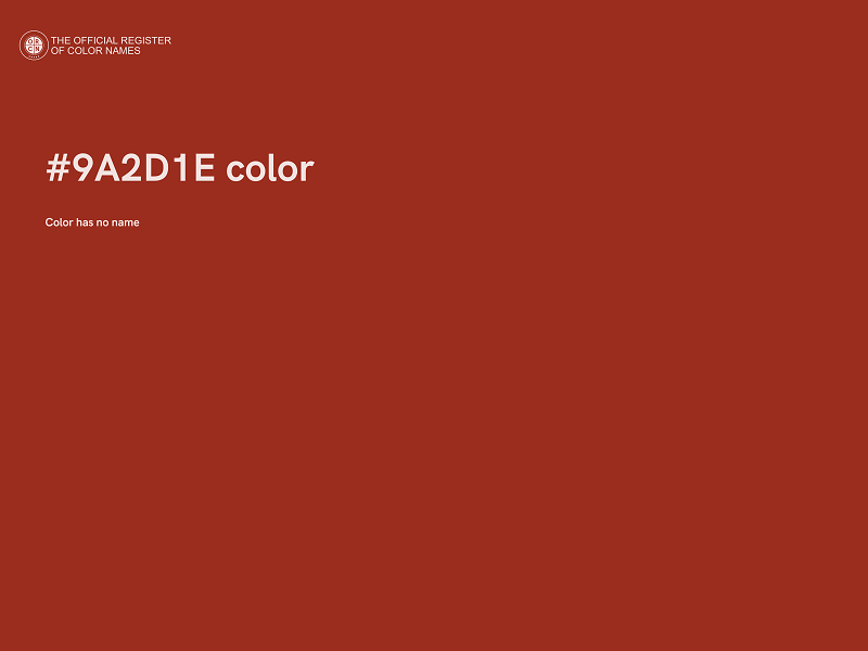 #9A2D1E color image