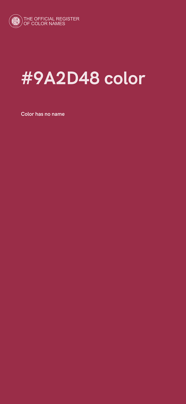 #9A2D48 color image