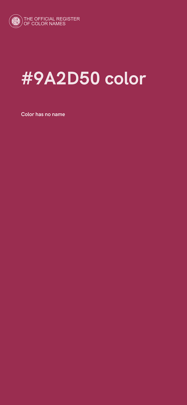 #9A2D50 color image