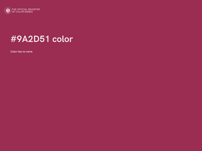 #9A2D51 color image