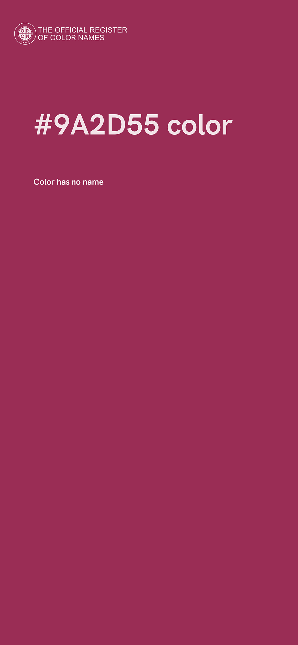 #9A2D55 color image