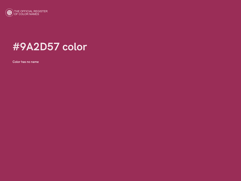 #9A2D57 color image