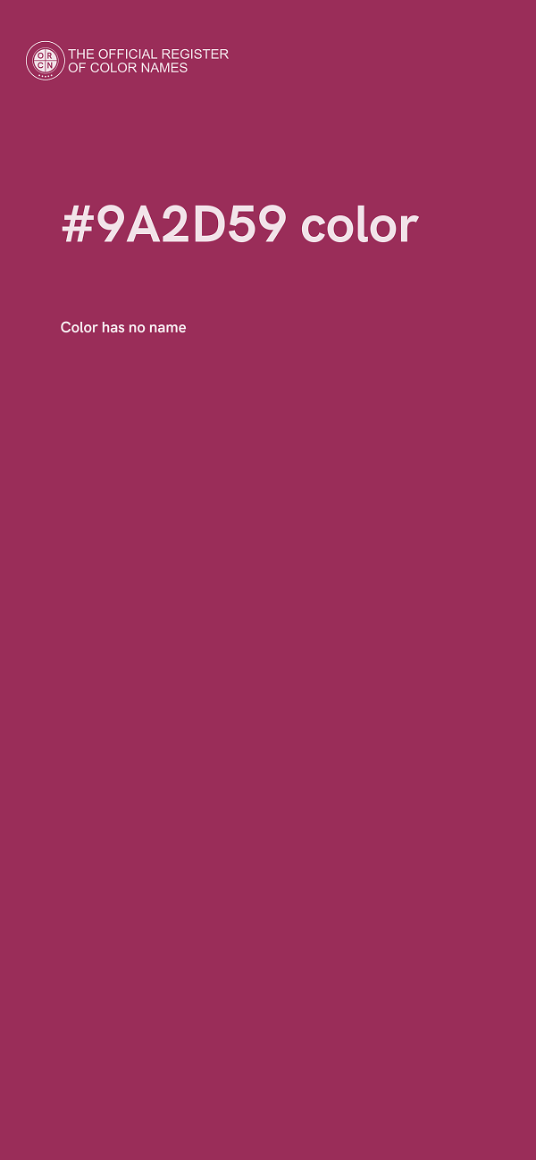 #9A2D59 color image