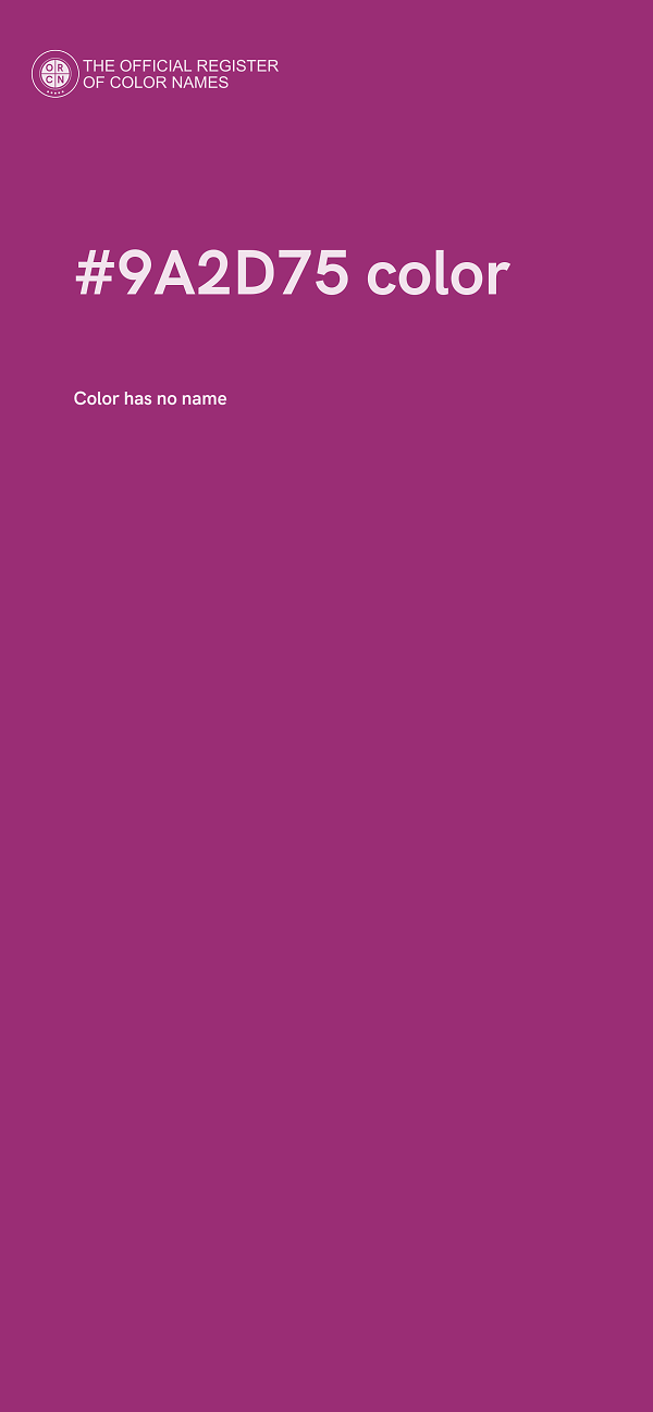 #9A2D75 color image