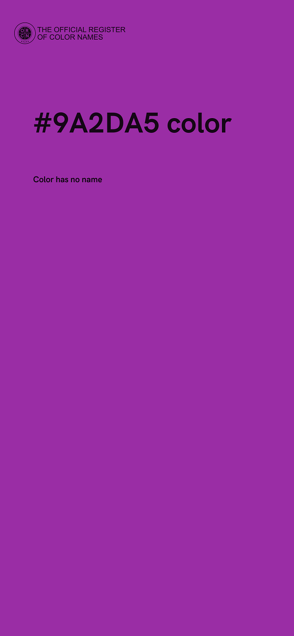 #9A2DA5 color image