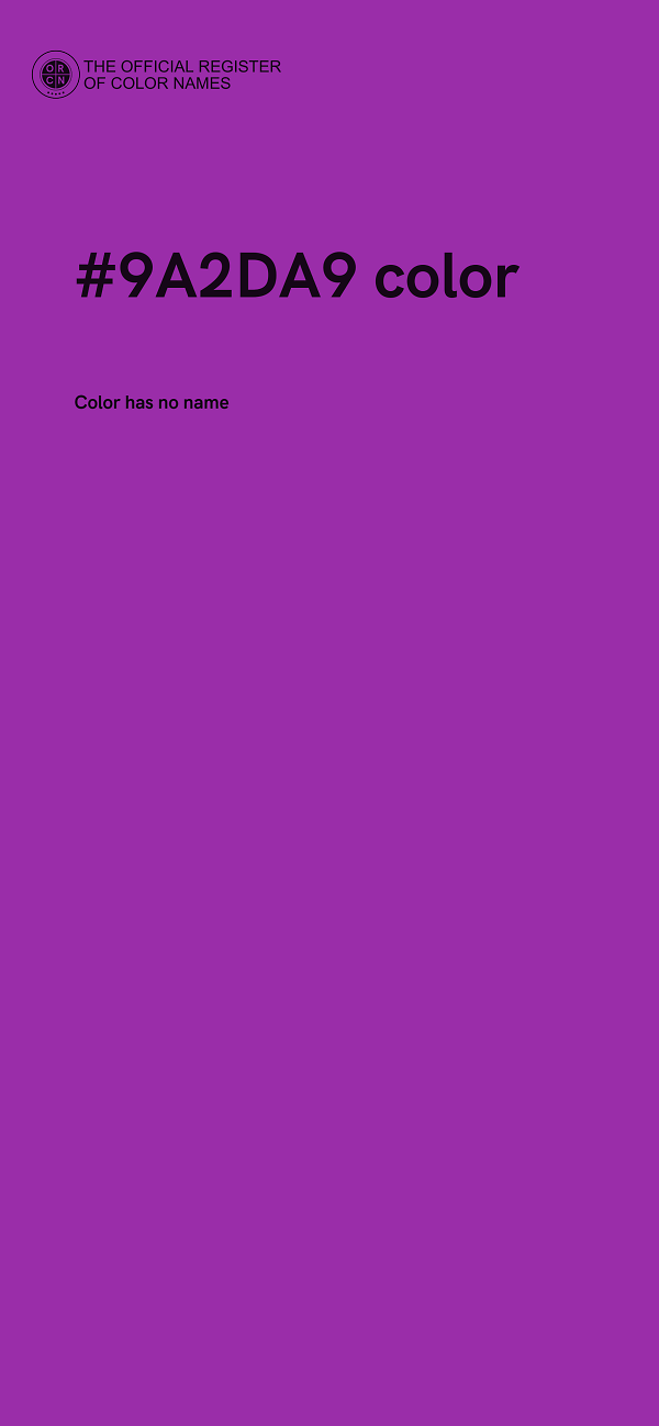 #9A2DA9 color image