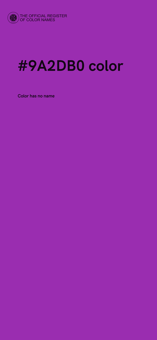 #9A2DB0 color image