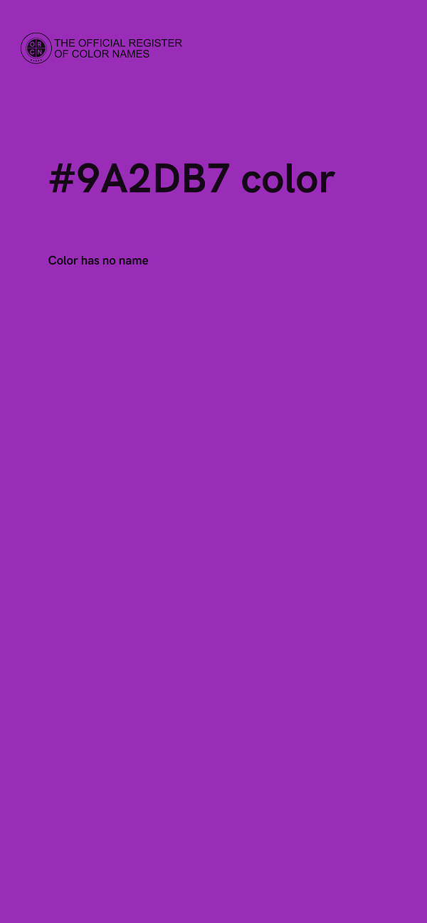 #9A2DB7 color image