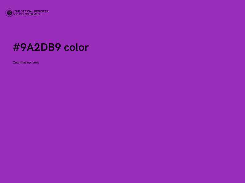 #9A2DB9 color image