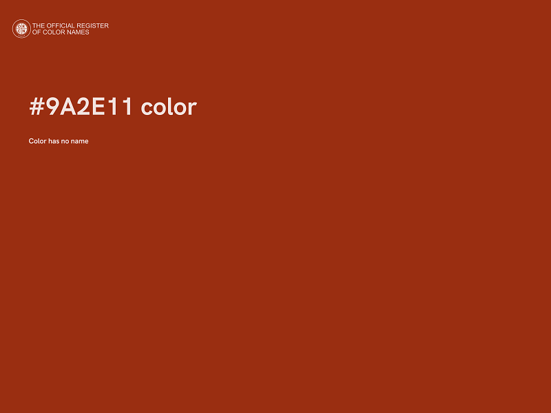 #9A2E11 color image