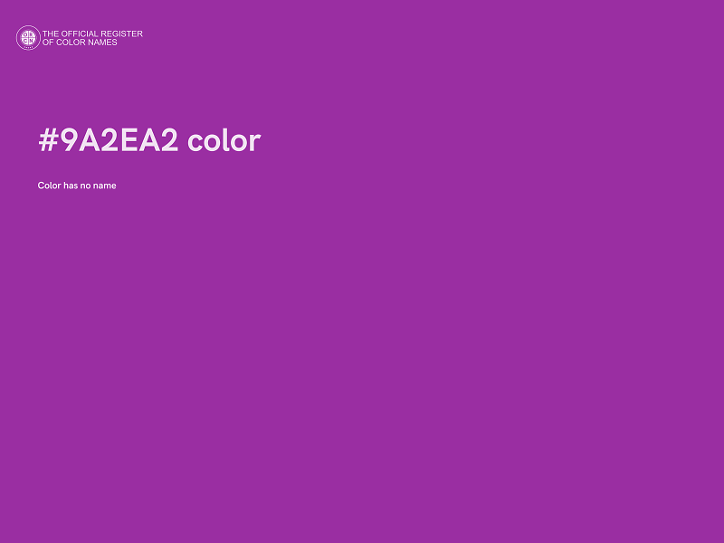 #9A2EA2 color image
