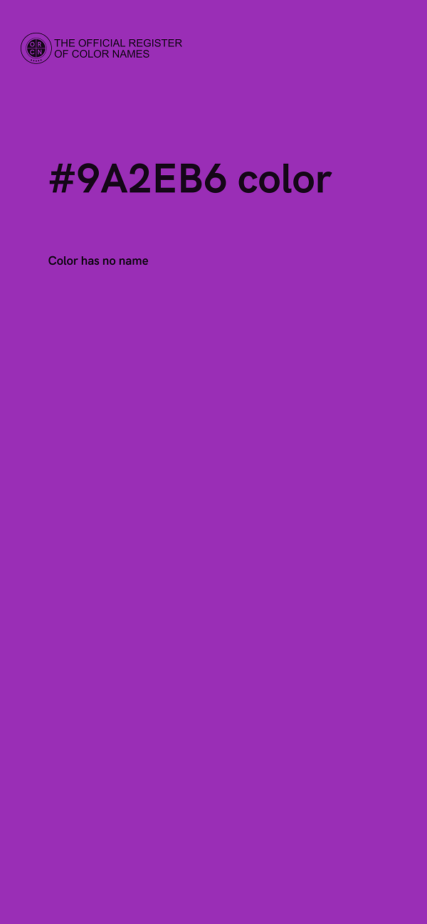 #9A2EB6 color image