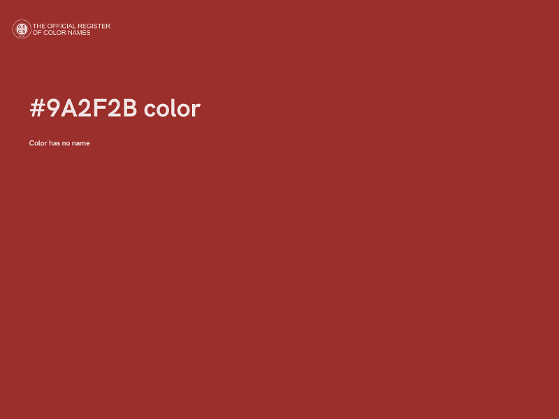 #9A2F2B color image