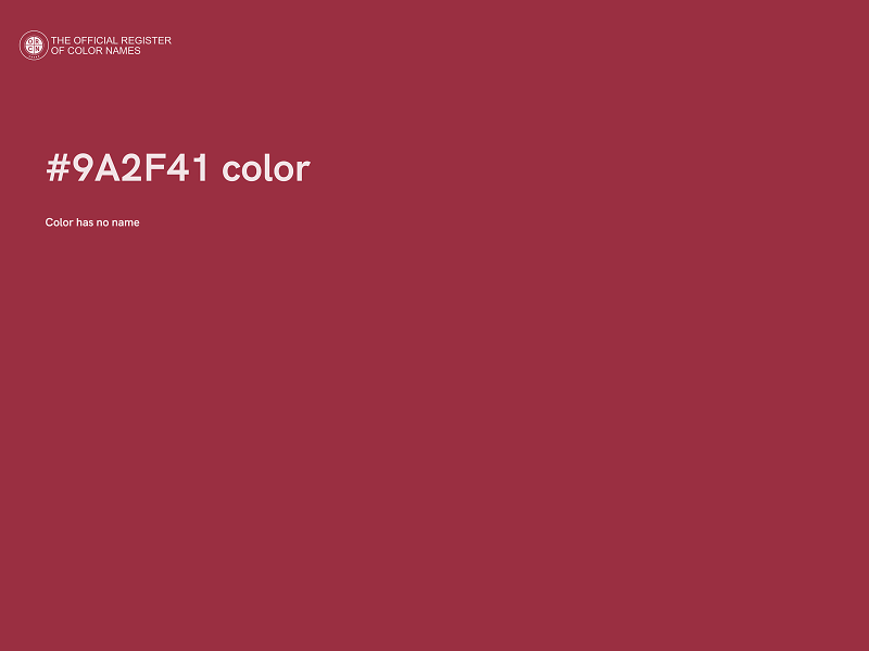 #9A2F41 color image