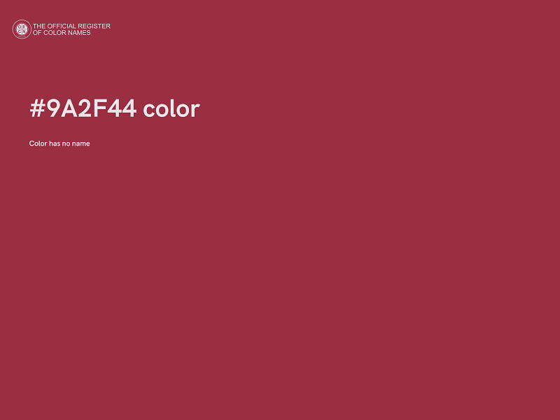 #9A2F44 color image